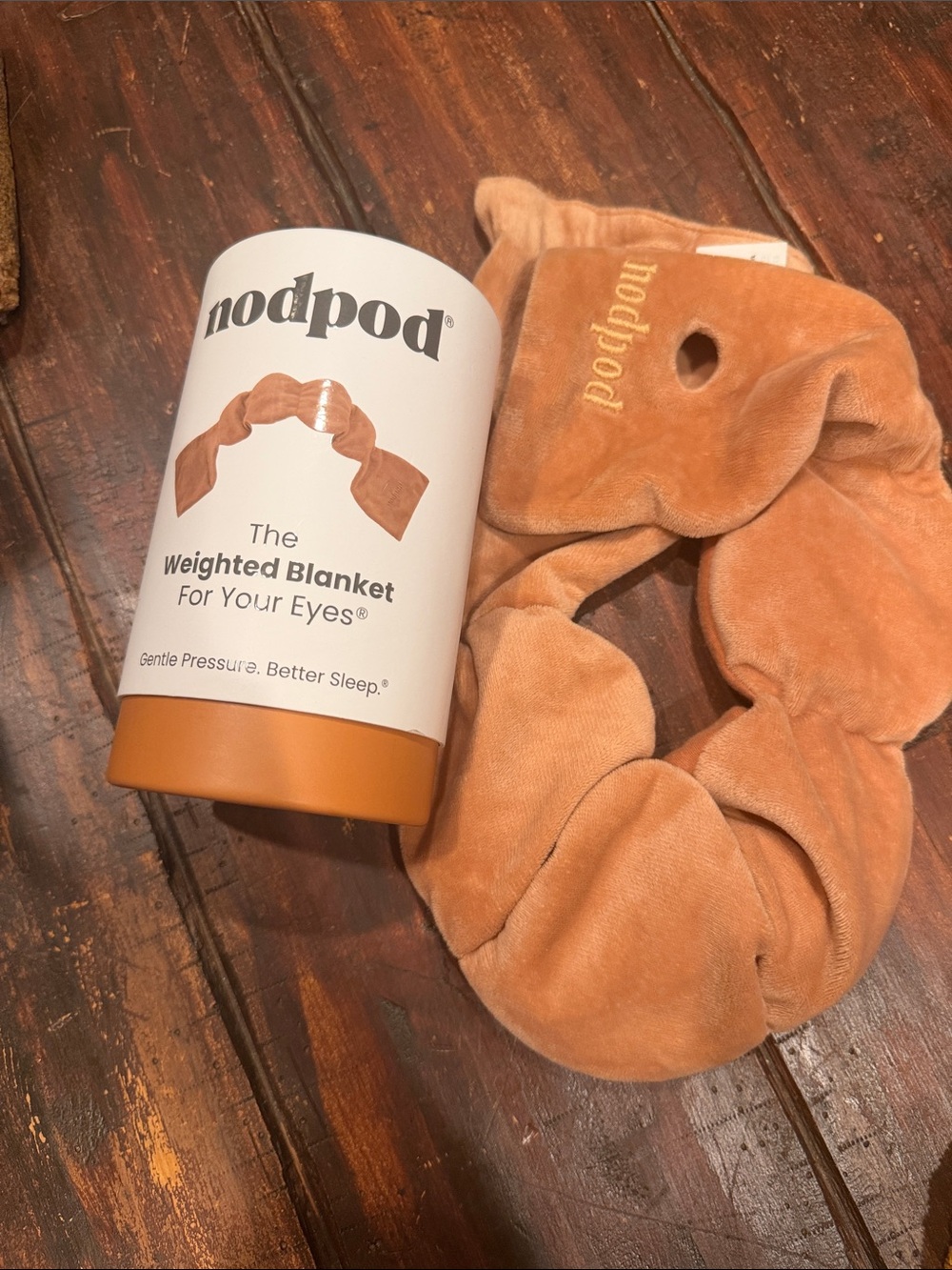 Nod Pod Weighted Eye Blanket - Orange